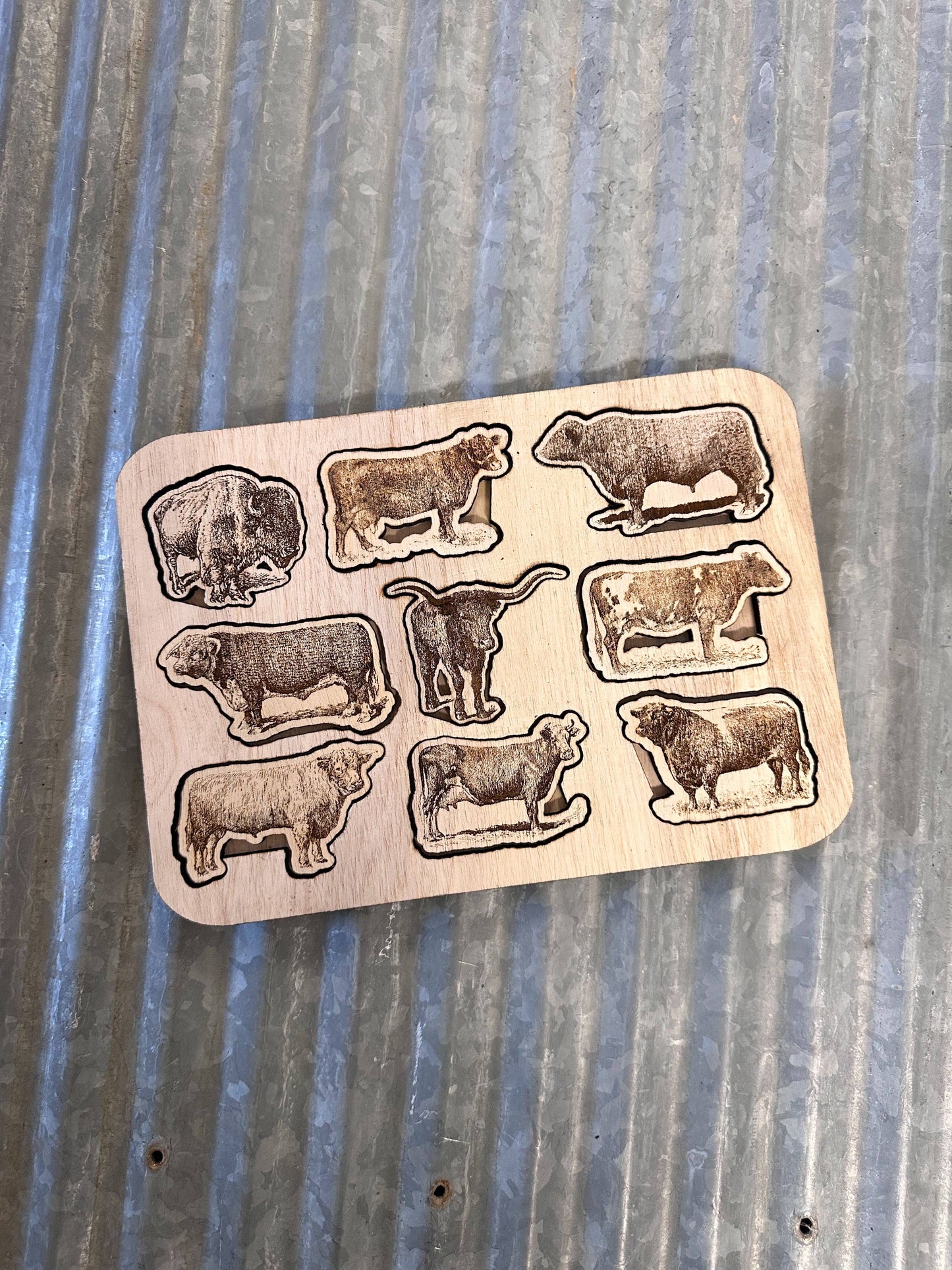 Western Kids Cow Puzzle