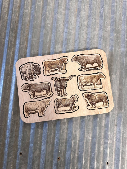 Western Kids Cow Puzzle 